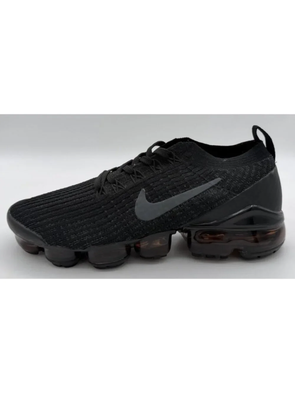 Nike Air Vapormax Flyknit 3 Mens Size 7 Triple Black Running Shoes AJ6900-004